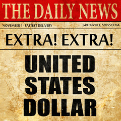 united states dollar, article text in newspaper