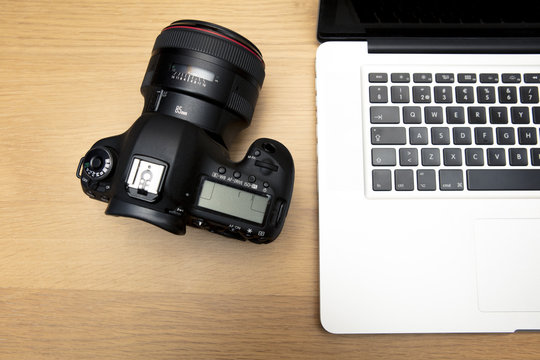 Photographers workstation on foot