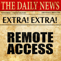 remote access, article text in newspaper