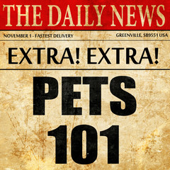pets 101, article text in newspaper