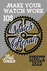 Color vintage watch repair banner