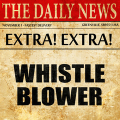 whistleblower, article text in newspaper