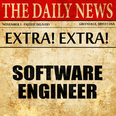 software engineer, article text in newspaper