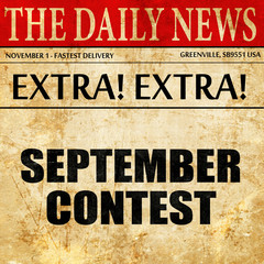 september contest, article text in newspaper