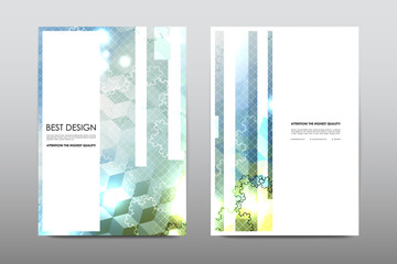 Brochure layout template flyer design vector, Magazine booklet cover abstract background
