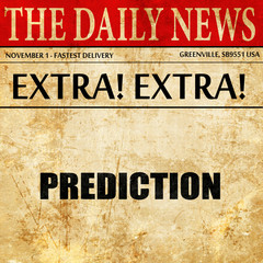 prediction, article text in newspaper