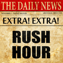 rush hour, article text in newspaper