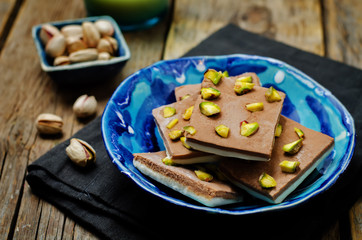 Chocolate burfi. Indian sweets