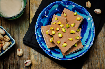 Chocolate burfi. Indian sweets