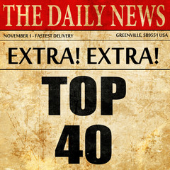 top 40, article text in newspaper