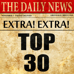 top 30, article text in newspaper