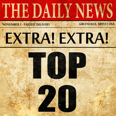 top 20, article text in newspaper