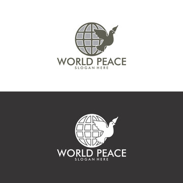 world peace logo in vector