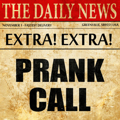 prank call, article text in newspaper