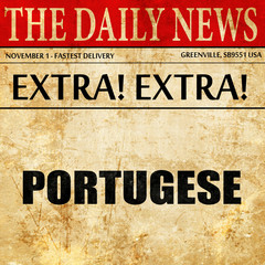 Portuguese, article text in newspaper