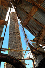 Caribbean, island of Nevis, sugar mill ruins