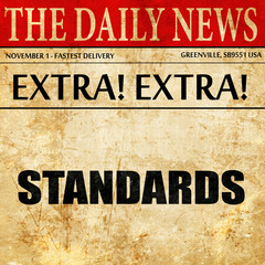 standards, article text in newspaper