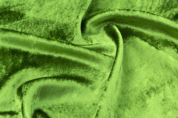 green velvet close-up. Fabric macro for texture and background