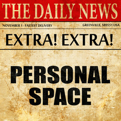 personal space, article text in newspaper