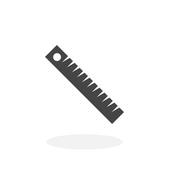 Ruler Icon. Vector logo on white background