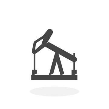 Oil pump Icon. Vector logo on white background