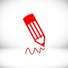 pencil icon stock vector illustration flat design