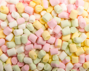 Verschiedene farbige Marshmellows