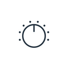 volume thin line icon set on white background, audio, music, fla