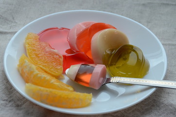 Colorful delicious jelly