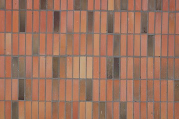 Tiled exterior cladding. Brickwall.