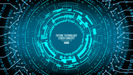 Abstract Futuristic Technological Background Vector. Hi Speed Digital Design. Security Network Backdrop