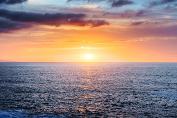 Sunset over sea
