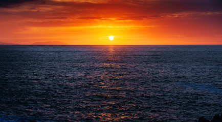 Sunset over sea