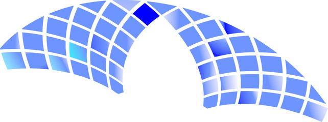 Abstract 3d blue-cubes logo