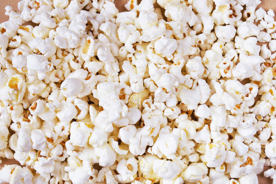 Salty popcorn as a background