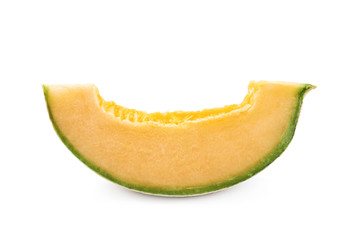 Single slice of a melon