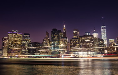 Fototapeta na wymiar Famous Manhattan island cityscape in New York