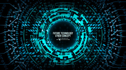 Abstract Futuristic Technological Background Vector. Hi Speed Digital Design. Security Network Backdrop