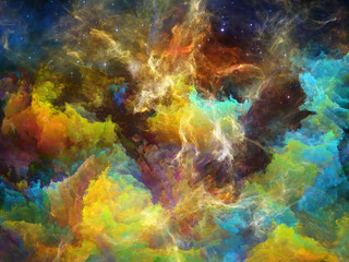 Fototapeta na wymiar Colorful Space Nebula