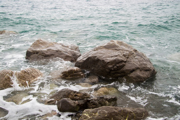 Rocks on the coast.