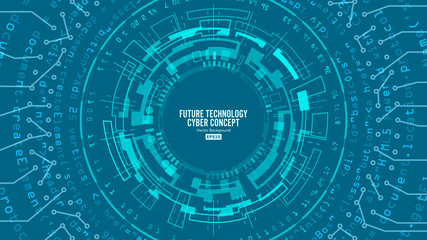 Abstract Futuristic Technological Background Vector. Hi Speed Digital Design. Security Network Backdrop