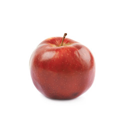 Single red ripe apple isolated