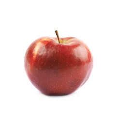 Single red ripe apple isolated