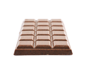 Single chocolate bar isolated