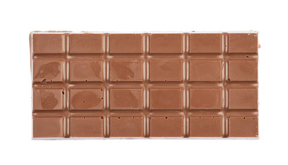 Single chocolate bar isolated