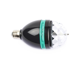 Disco light effect bulb isolated