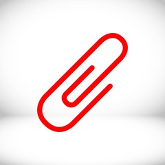 Obraz premium paper clip icon stock vector illustration flat design