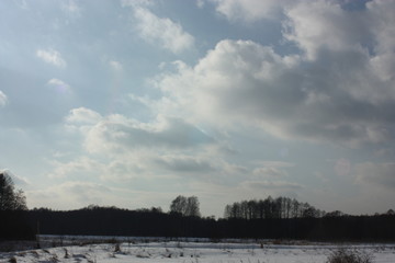cloud and sky and trees