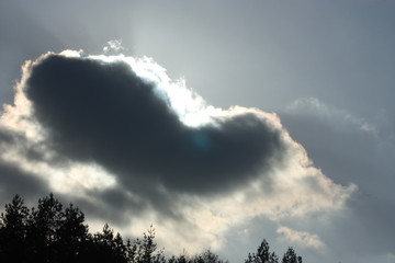 sky and clouds and sun