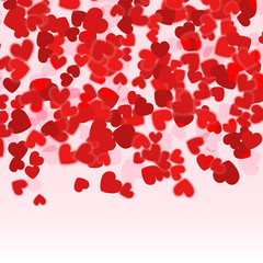 Valentine day red hearts background. Holiday Red hearts modern beautiful background for cards, invitations